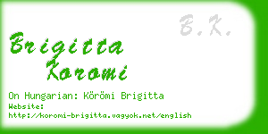 brigitta koromi business card